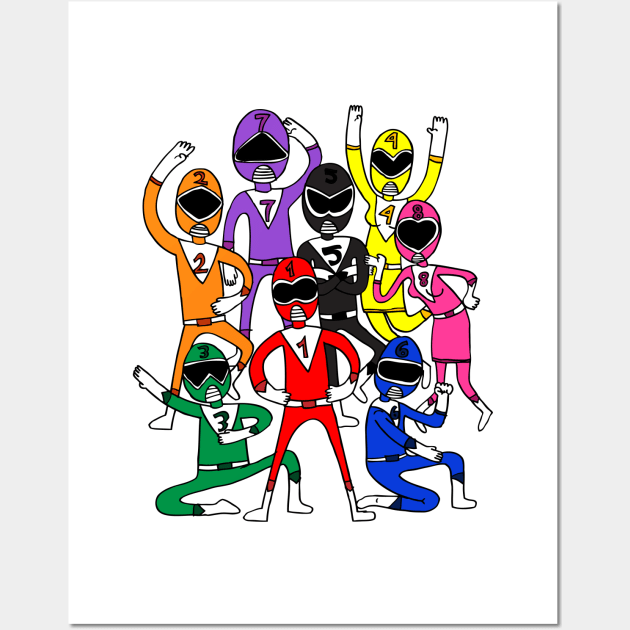 8 Rangers Wall Art by paldipaldi